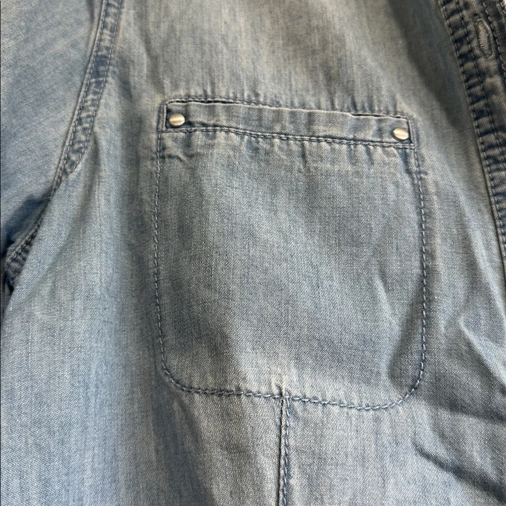 Chico's Denim-Style Button Down with Studs - Picture 2 of 8